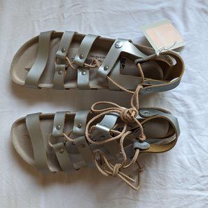 New Silver Gladiator Sandals Papillo by Birkenstock